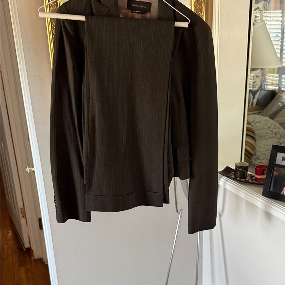 BCBGMaxAzria Chocolate Pinstripe Suit Set - Picture 5 of 6